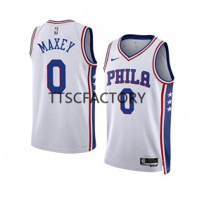 Dres Philadelphia 76ers Tyrese Maxey 0 Nike 2022-23 Association Edition Bijela Swingman - Muške